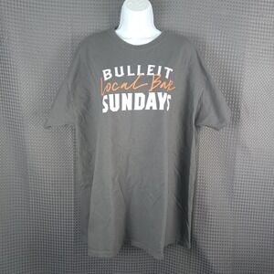 Bulleit Frontier Whiskey Graphic T Shirt Men's XL Gray Local Bar Sunday